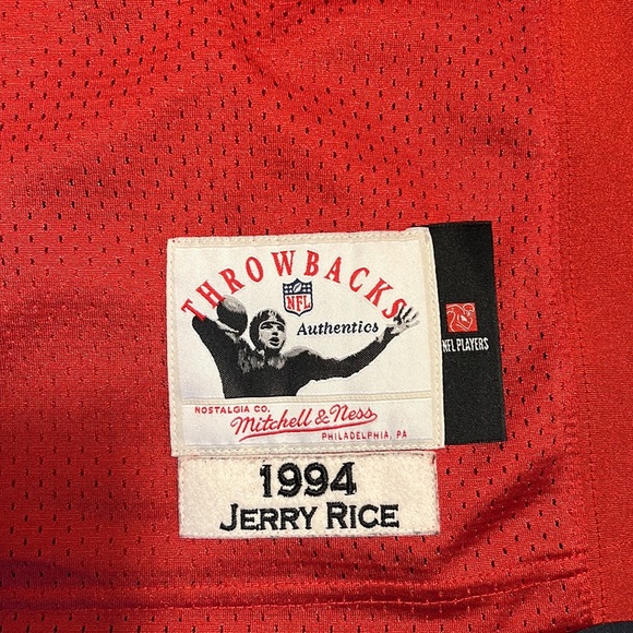 Authentic Mitchell and Ness 1994 Jerry Rice San Francisco 49ers Football Jersey - Picture 4 of 5